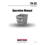 Rice Lake TX-22 Operation Manual