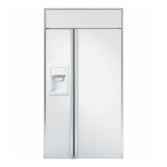 GE ZISW420DX Monogram® 42" Built-In Side-by-Side Refrigerator Quick Specs