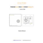 Factor V-RVC-PRO Owner's Manual