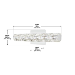 Home Decorators Collection 4151-NDM-18 Keighley 18 in. 1-Light Chrome LED Crystal Bathroom Vanity Light Fixture Bar Instructions