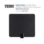 TERK Technologies THINTV3M Amplified Ultra-Thin HDTV Antenna Quick Start Guide