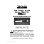 Chicago Electric 65057 Set Up And Operating Instructions Manual