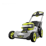 RYOBI RY401140US-4X 40V HP Brushless 21 in. Cordless Walk Behind Self-Propelled Lawn Mower &amp; Trimmer - (3) Batteries/(2) Rapid Chargers Use and Care Manual