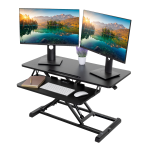 EleTab Height Adjustable Standing Desk Sit to Stand Gas Spring Riser Converter 37 inches Tabletop Workstation fits Dual Monitor Computer Workstation User Manual