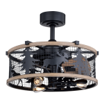 Vaxcel F0103 Kodiak 21-in. Ceiling Fan Black and Burnished Teak Assembly and Installation Instructions