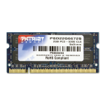 Patriot Memory DDR2 2GB (2 x 1GB) CL5 PC2-5300 (667MHz) SODIMM Kit Datasheet
