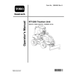 Toro Tilt Steering Kit, RT1200 Traction Unit Trencher Installation Instruction