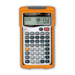 Calculated Industries Construction Master Pro Reference Guide | Manualzz