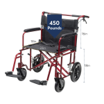 Drive Medical 22" Bariatric Aluminum Transport Chair Owners Manual