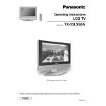 Panasonic TX-23LX50A Flat Panel Television User manual