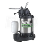Wayne WSSM40V 1/2 HP Epoxy Coated/Cast Iron and 12-Volt Reinforced Thermoplastic Combination Primary and Battery Back-Up System Product Manual