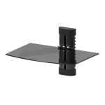 ProMounts FSH1 Heavy-Duty Single AV Wall Shelf for cable box or game consoles. Fully assembled. Easy install. Supports up to 18 lbs. Specification