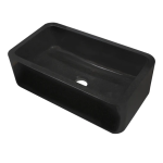 Novatto NKS-DBNAN Reversible Black Granite 33 in. 60/40 Double Bowl Farmhouse Apron Kitchen Sink Product Manual