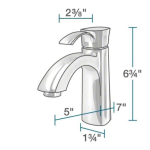 Sir Faucet 725-C Single Hole Single-Handle Bathroom Faucet Specification