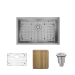 Rene R1-1035S-14 Undermount Stainless Steel 28-1/8 in. Single Basin Kitchen Sink Specification