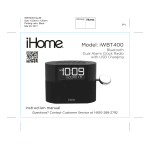 SDI Technologies EMOIWBT400 BluetoothDual Alarm Clock Radio User Manual