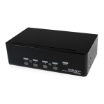 StarTech.com 4 Port DVI VGA Dual Monitor KVM Switch USB with Audio &amp; USB 2.0 Hub User Manual