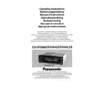 Panasonic CQRD320LEN Operating Instructions
