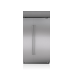 Sub-Zero BI42SO 42 Inch Built-in Side-by-Side Smart Refrigerator Spec Sheet