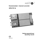 POLYTRON SPM-UTAVT Operating Manual