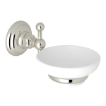 Rohl U.6928PN Perrin and Rowe Polished Nickel Porcelain Soap Dish Dimensions Guide
