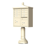 Florence 1570-12VBK Vital 12-Mailboxes 1-Parcel Locker 1-Outgoing Pedestal Mount Cluster Box Unit Specification