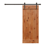 Pacific Entries UA3110-36-10B 36 in. x 84 in. Rustic Unfinished 1 Panel Knotty Alder Sliding Barn Door Kit Instructions