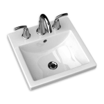 American Standard 0643008.020 Studio® Drop-in Bathroom Sink Installation instructions