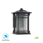 Home Decorators Collection 302619923 Oil Rubbed Bronze Outdoor Integrated LED Wall Lantern Sconce Instructions