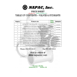 Napac 2030FF 2030 Series 6 in. Flanged Ductile Iron OS&amp;Y Resilient Wedge Gate Valve Specification