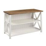 Welwick Designs HD8294 30 in. White/Reclaimed Barn Wood 2-shelf Accent Bookcase Instructions