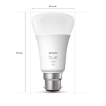 Philips Hue 9.5W LED White Wireless B22 Light Bulb Instruction Manual