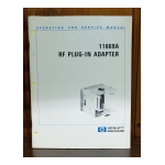 HP 11869A RF Plug-In Adapter Operating and Service Manual