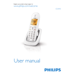 Philips BeNear Trådløs telefon CD2901W/21 Brugervejledning
