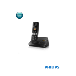 Philips Téléphone sans fil D6001B/38 Mode d’emploi