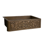Barclay Products FSCSB3082-SAC Cilantro Farmhouse Apron Front Copper 25 in. Single Bowl Kitchen Sink Specification
