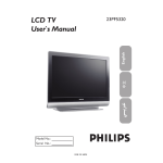 Philips 23PF5320/98 Flat Panel Television User manual