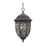 the great outdoors by Minka Lavery 9264-262 Allendale Park 3-Light Allendale Bronze Outdoor Chain Hung Instructions / Assembly