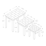 Monarch Specialties I 7982N NESTING TABLE Assembly Instruction