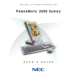 NEC POWERMATE 2000 - 01-2000, PowerMate 2000 Series Manual