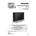 Panasonic TC 20LB30 Flat Panel Television User manual