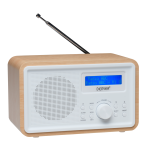 Denver DAB-35BLACKMK2 DAB  &amp; PLL FM radio in wooden design, clock &amp; alarm function Brugermanual