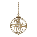 Millennium Lighting 2281-VG Lakewood Collection 1-Light Vintage Gold Sphere Pendant Instructions