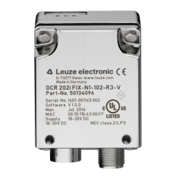 Leuze DCR 258i FIX-F2-102-R3-P, DCR 248i FIX-L1-102-R3-V, DCR 202i FIX-L1-102-R3-H, DCR 258i FIX-F2-102-I3-V, DCR 248i FIX-L1-102-I3-V, DCR 248i FIX-L1-102-R3-P, DCR 202iC FIX-L1-102-R3-F099, DCR 202i FIX-L1-102-I3-V, DCR 202i FIX-L1-102-R3-V, DCR 258i FIX-L1-102-I3-G ತ್ವರಿತ ಪ್ರಾರಂಭ ಮಾರ್ಗದರ್ಶಿ | Manualzz