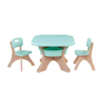 Kidzilla T00040-H1 3-Piece Blue/Aqua Kids Children Table and Chair Activity Table Set User guide