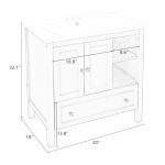Amucolo BY-CYJL-2AAD 30 in. W x 18.03 in. D x 32.13 in. H Bath Vanity Specification