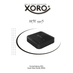 Xoro HST 550S Quick Start Manual