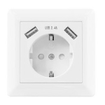 Intellinet 772174 2-Port USB-A Wall Outlet and CEE 7/3 Socket Benutzerhandbuch