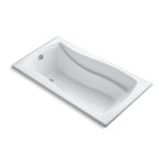 Kohler K-1163-W1-0 Sunward® 60" x 42" oval drop-in bath Installation instructions