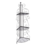 Trademark Innovations SHELF-CRNR-WIRE 14 in. x 14 in. 3-Tier Black Metal Corner Decorative Shelf Assembly Instructions